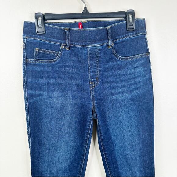 SPANX Jean-ish Ankle Leggings Women’s Medium Blue Skinny Jeans Pockets Stretch - Picture 2 of 7